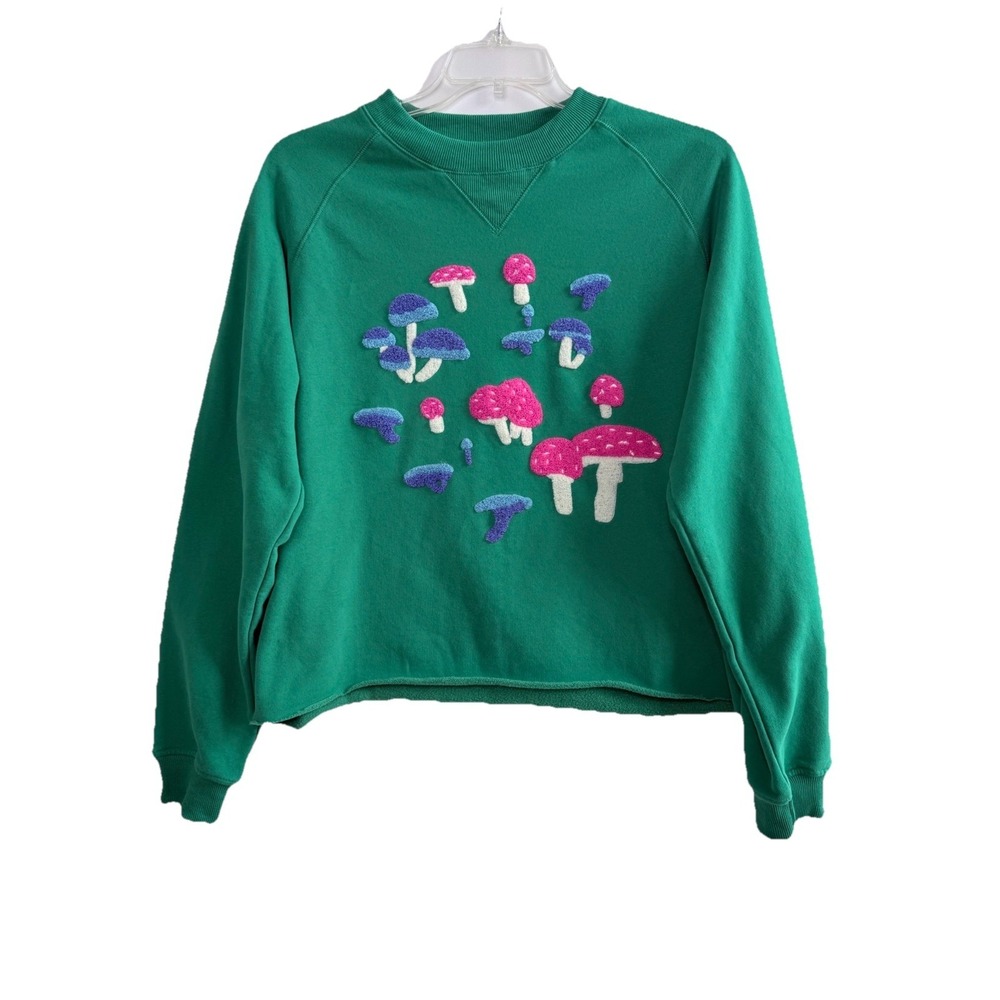 Modest Mouse Mushroom sweatshirt green Large rock music band tour concert